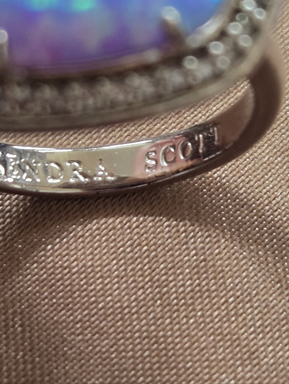 Kendra Scott Emmaline Blue Kyocera Opal Ring - Picture 8 of 9